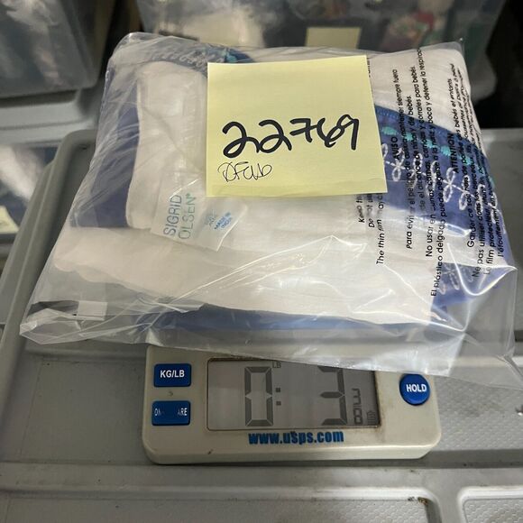 Sigrid Olsen Embroidered Caftan White 3/4 Sleeve Beach Coastal Coverup Tunic L - Picture 10 of 10